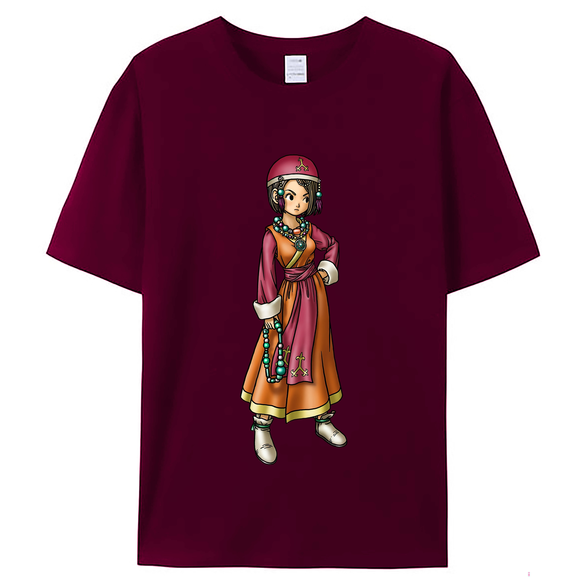 （画像用） ドラゴンクエスト Doragon Kuesuto Dragon Quest レディースカジュアルプリントTシャツ（綿100％）